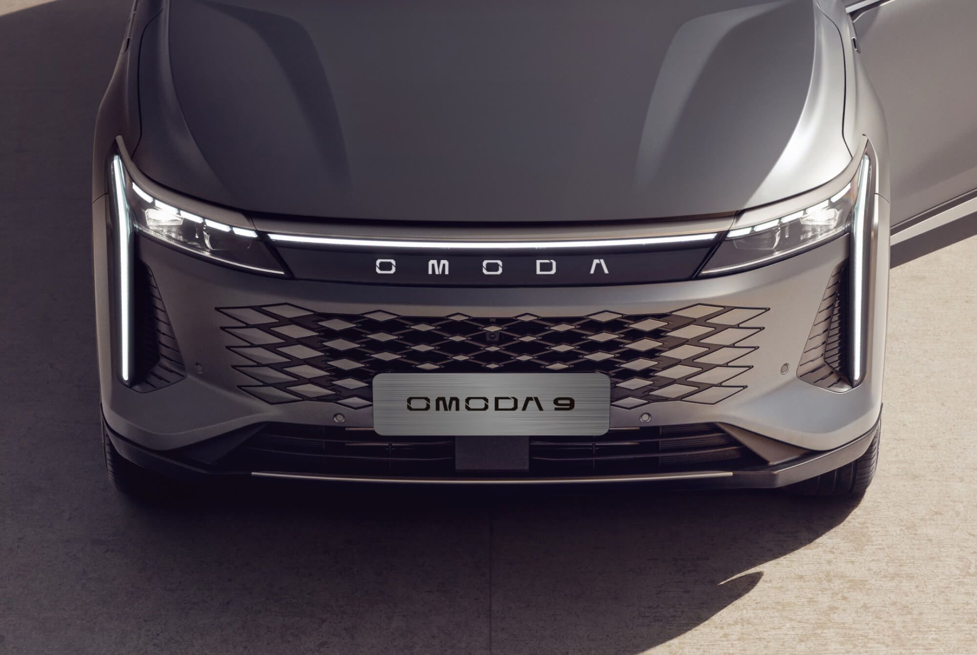 OMODA9 - Parrilla sin bordes con diseño de diamante